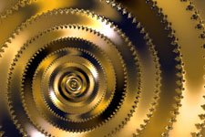 Gold Foil Fractal Spiral