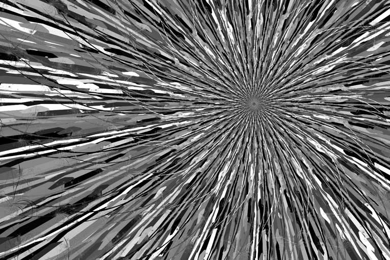 Hyperspace Fractal - Black and White Fractals