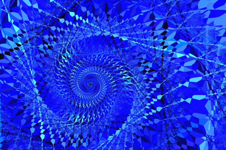 Blue Cyclone Fractal