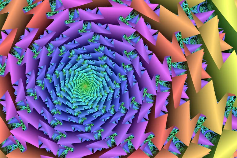 Blue & Purple Vortex 3D Fractal