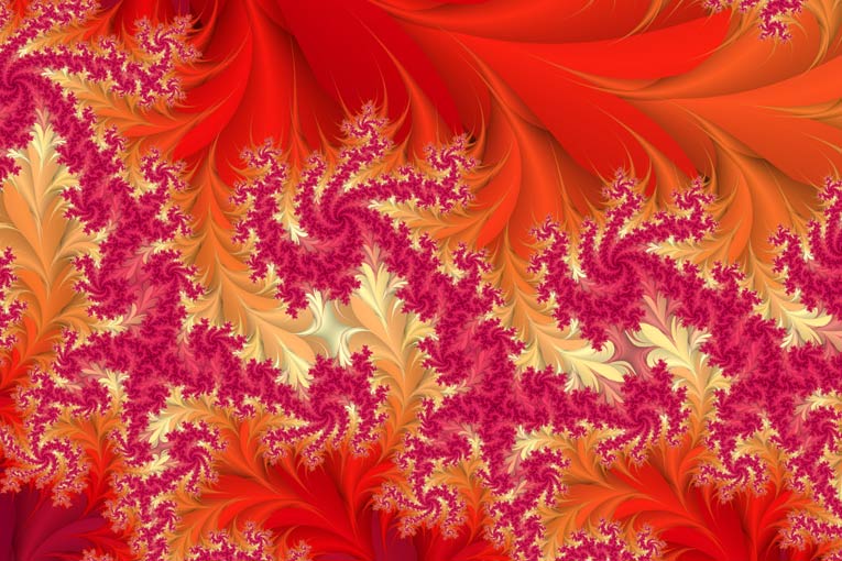 Red Plasma Thorn Fractal